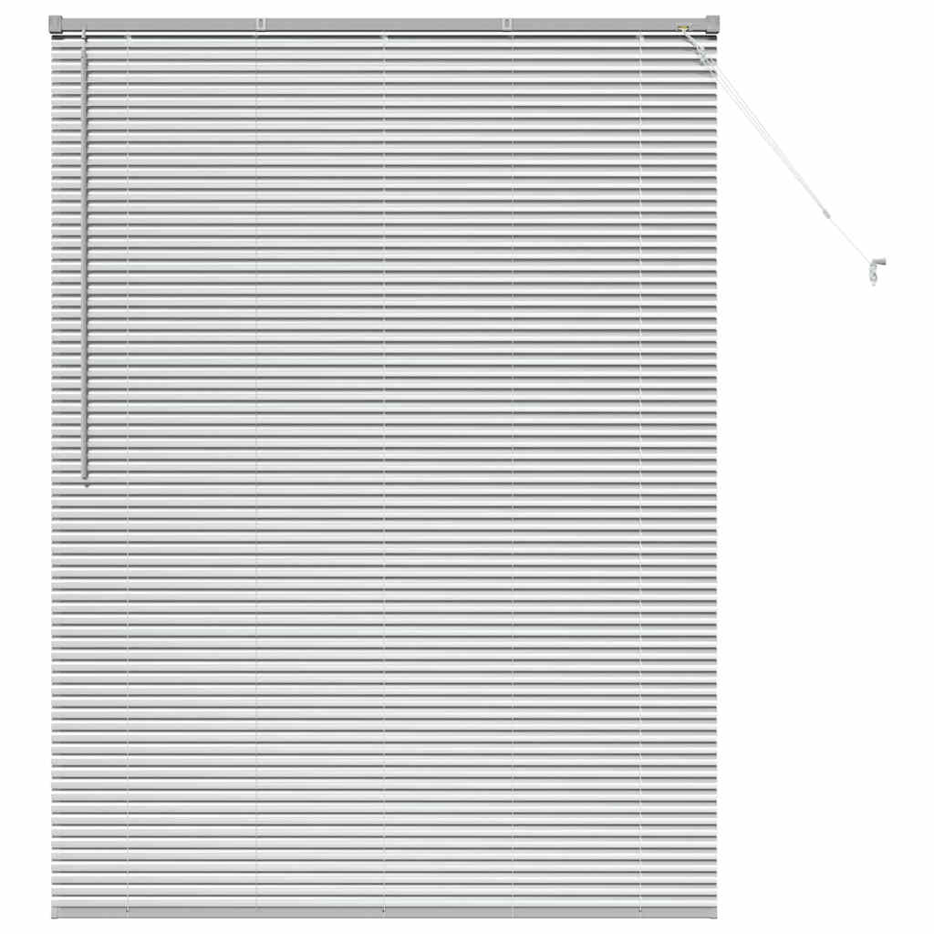 Vindu Persienne med gardiner sølv Aluminium