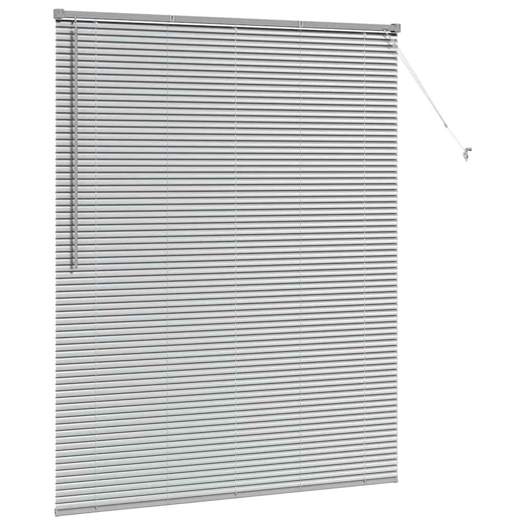 Vindu Persienne med gardiner sølv Aluminium