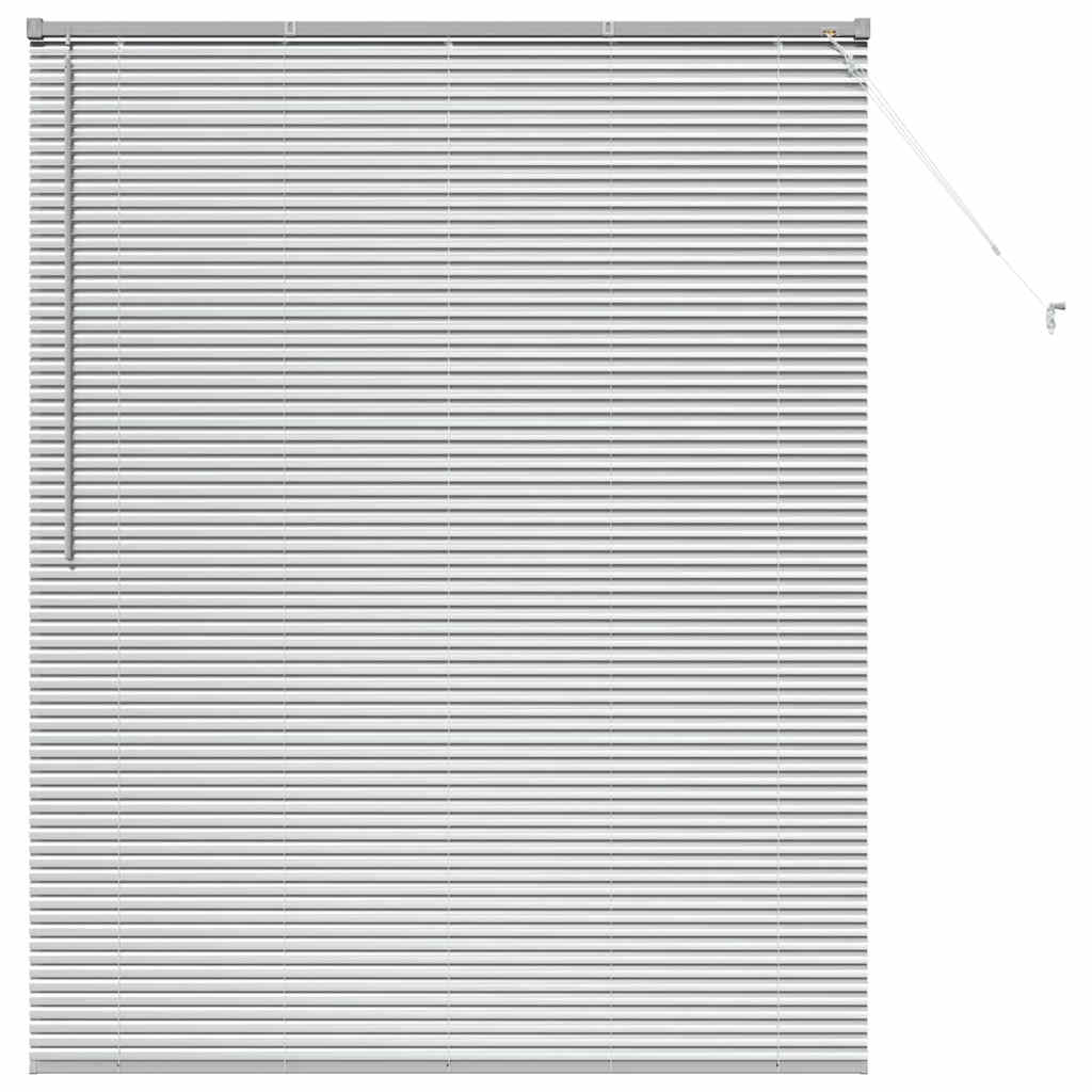 Vindu Persienne med gardiner sølv Aluminium
