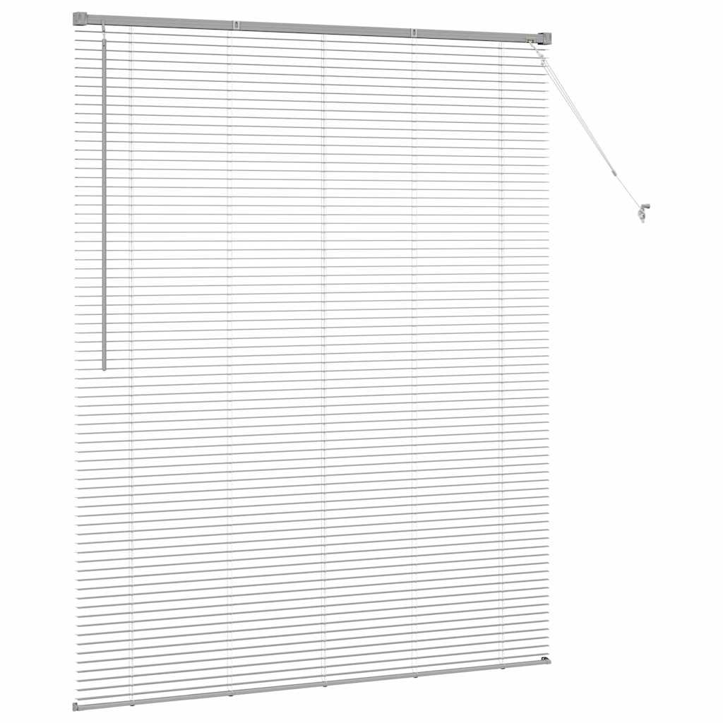 Vindu Persienne med gardiner sølv Aluminium
