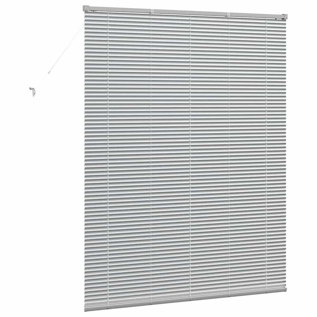 Vindu Persienne med gardiner sølv Aluminium
