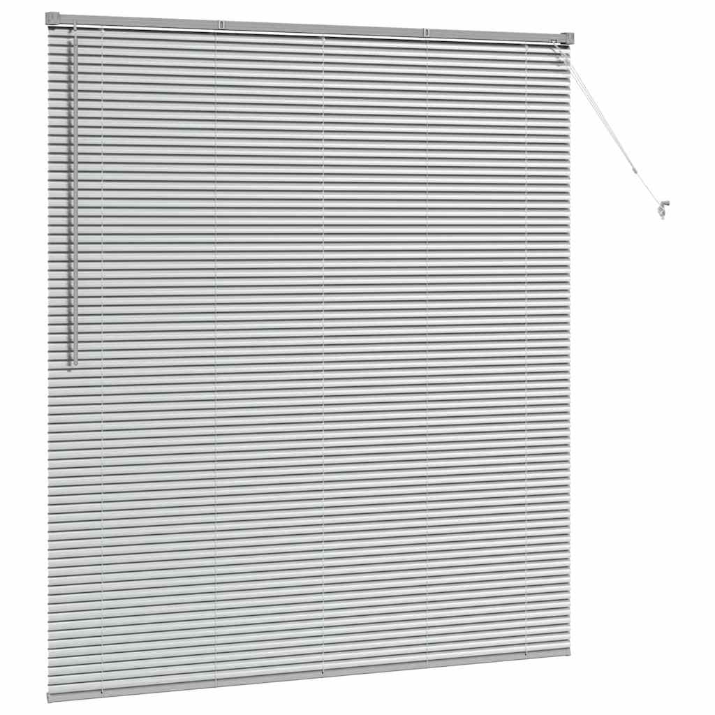 Vindu Persienne med gardiner sølv Aluminium
