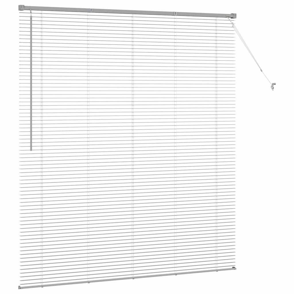 Vindu Persienne med gardiner sølv Aluminium