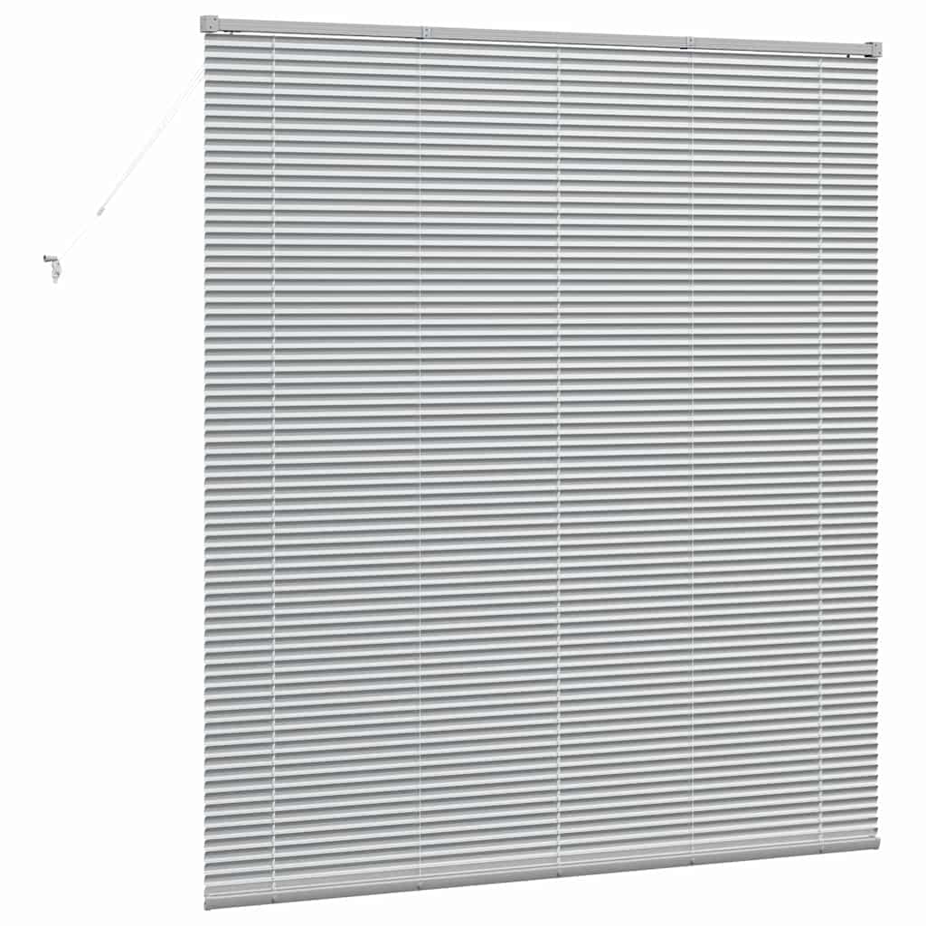 Vindu Persienne med gardiner sølv Aluminium