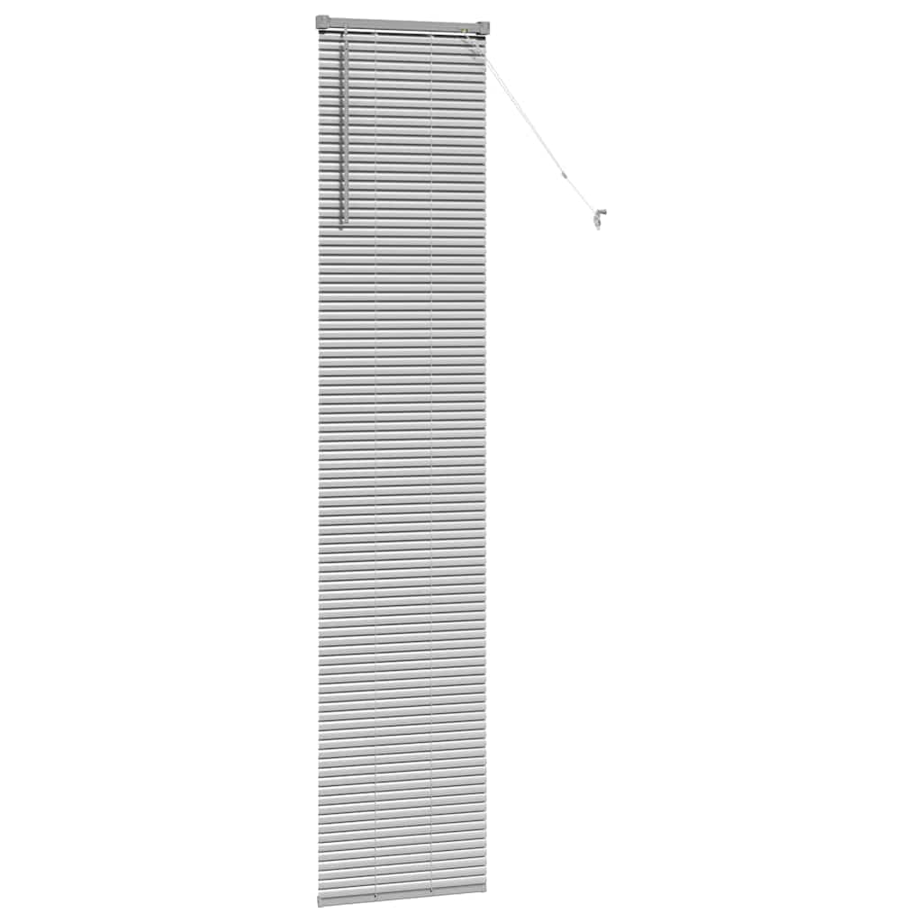 Vindu Persienne med gardiner sølv Aluminium