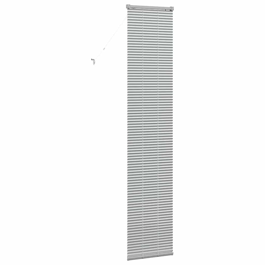 Vindu Persienne med gardiner sølv Aluminium