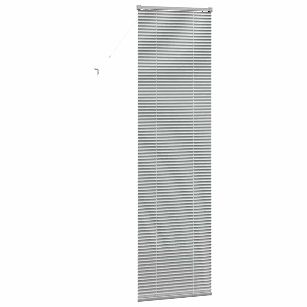 Vindu Persienne med gardiner sølv Aluminium