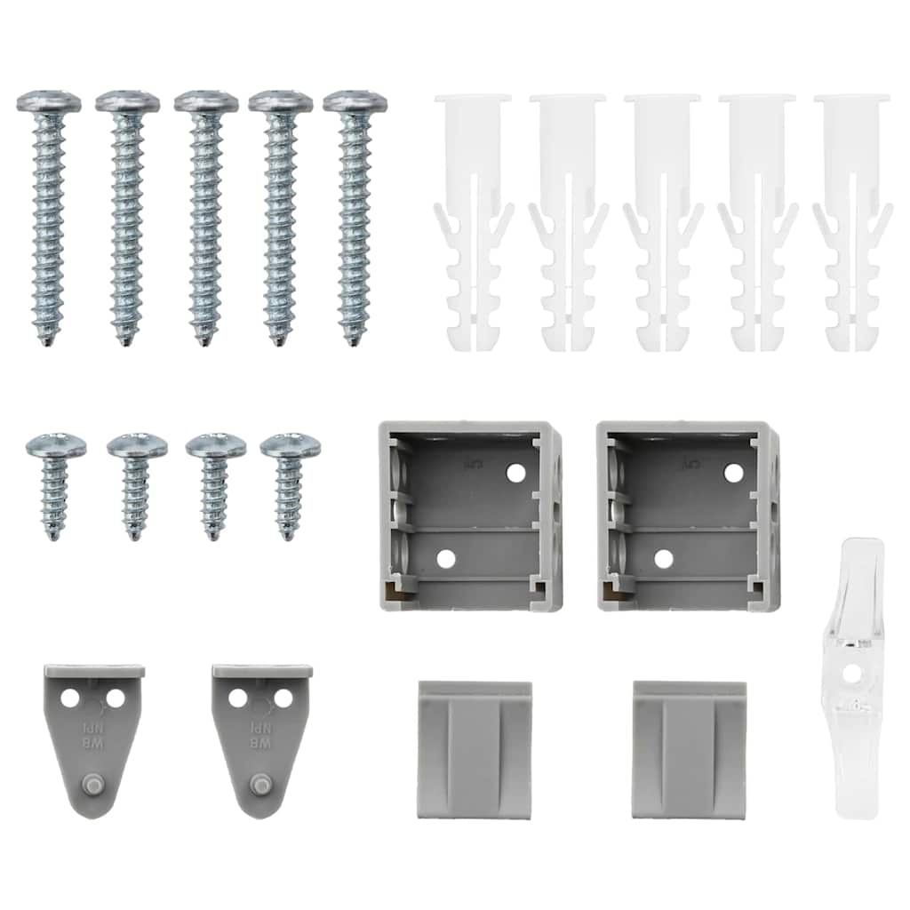 Vindu Persienne med gardiner sølv Aluminium