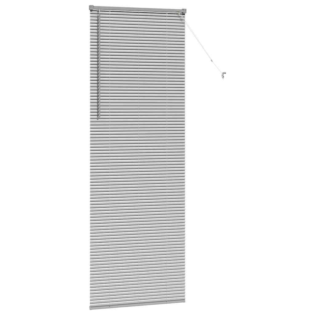 Vindu Persienne med gardiner sølv Aluminium