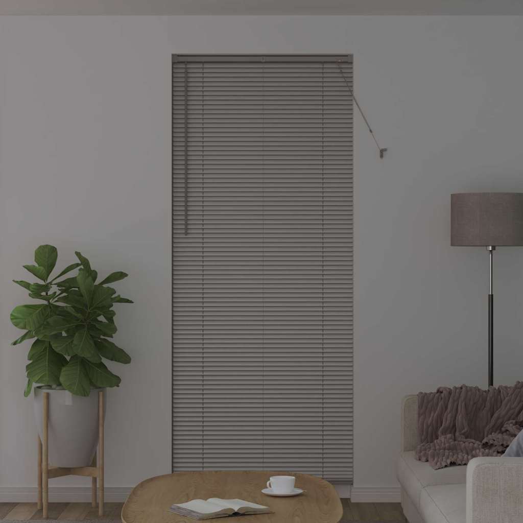 Vindu Persienne med gardiner sølv Aluminium