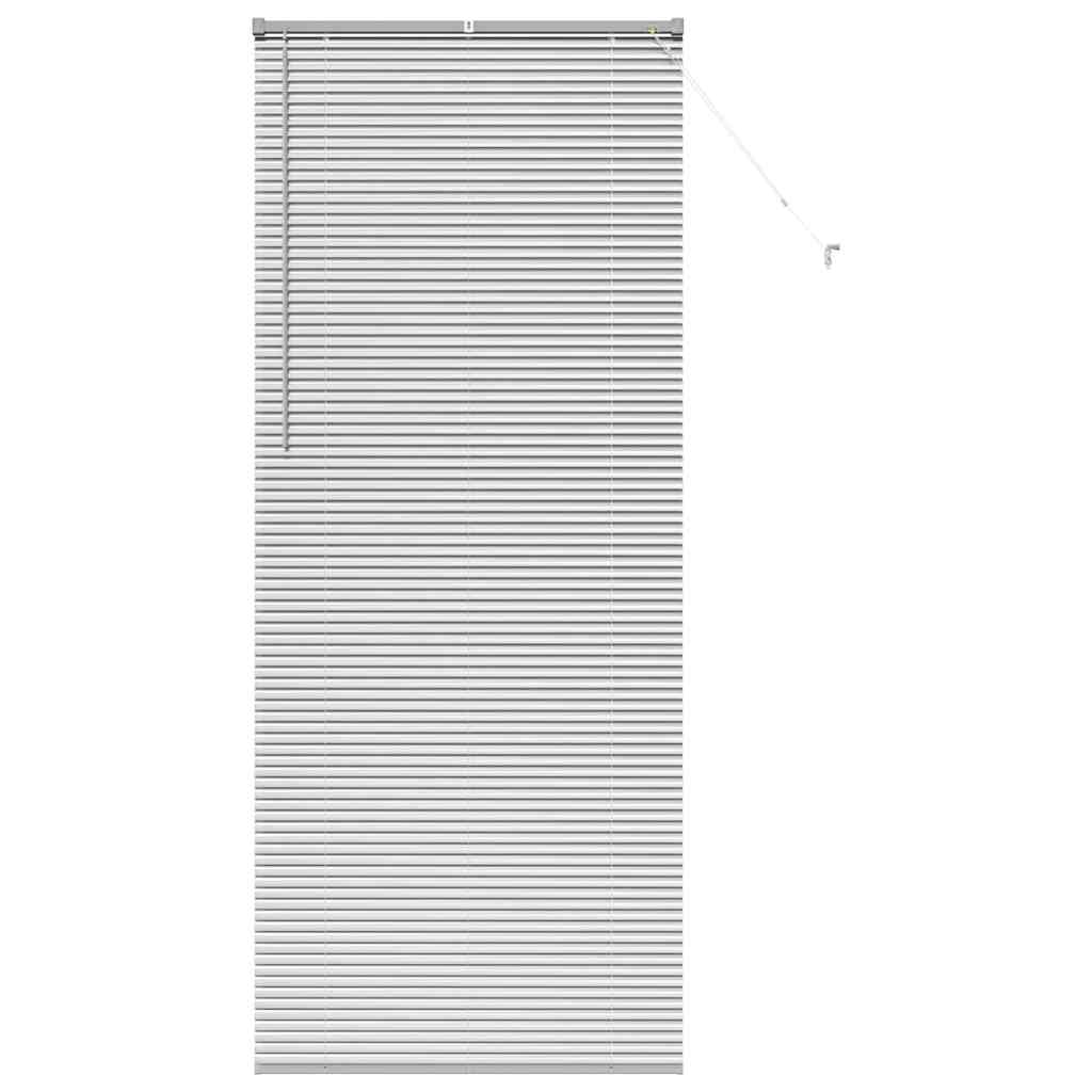 Vindu Persienne med gardiner sølv Aluminium