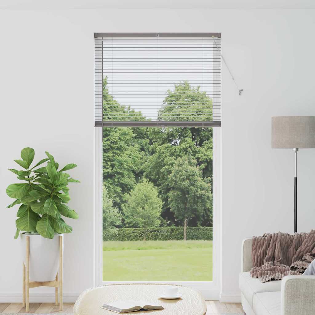 Vindu Persienne med gardiner sølv Aluminium