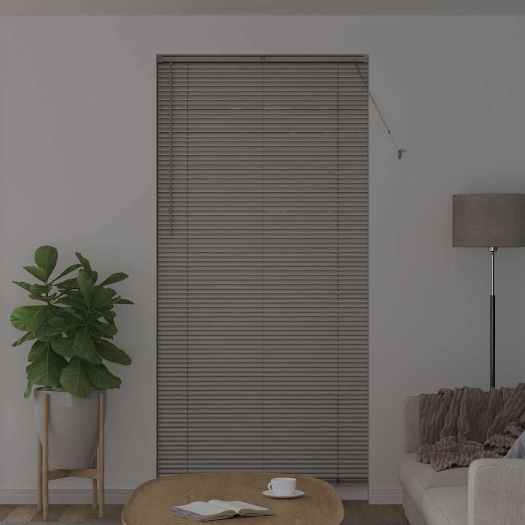 Vindu Persienne med gardiner sølv Aluminium