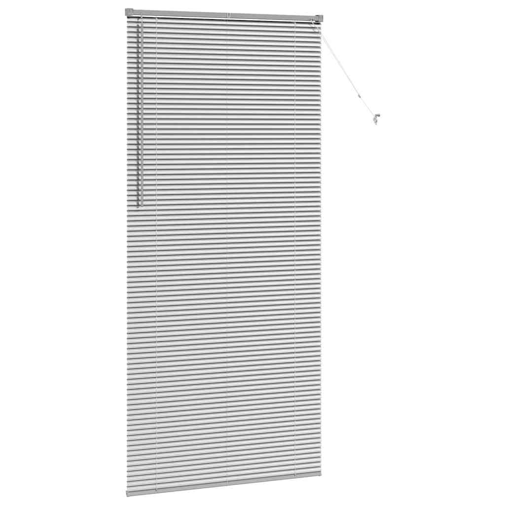 Vindu Persienne med gardiner sølv Aluminium