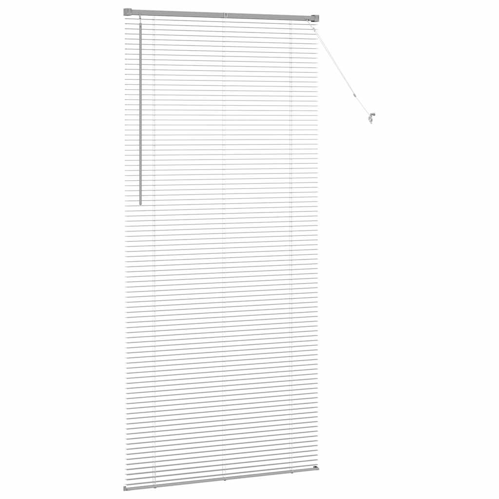 Vindu Persienne med gardiner sølv Aluminium
