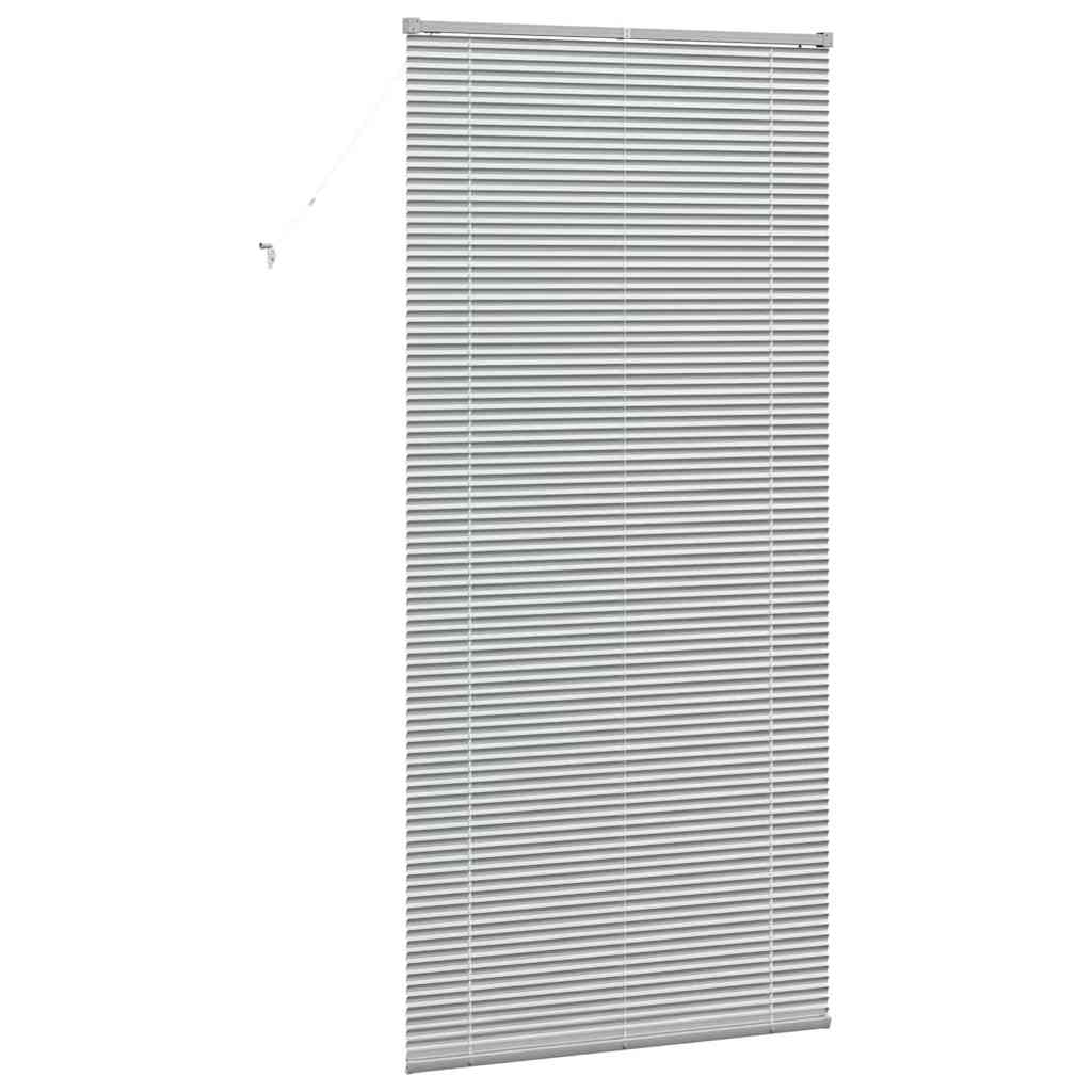 Vindu Persienne med gardiner sølv Aluminium