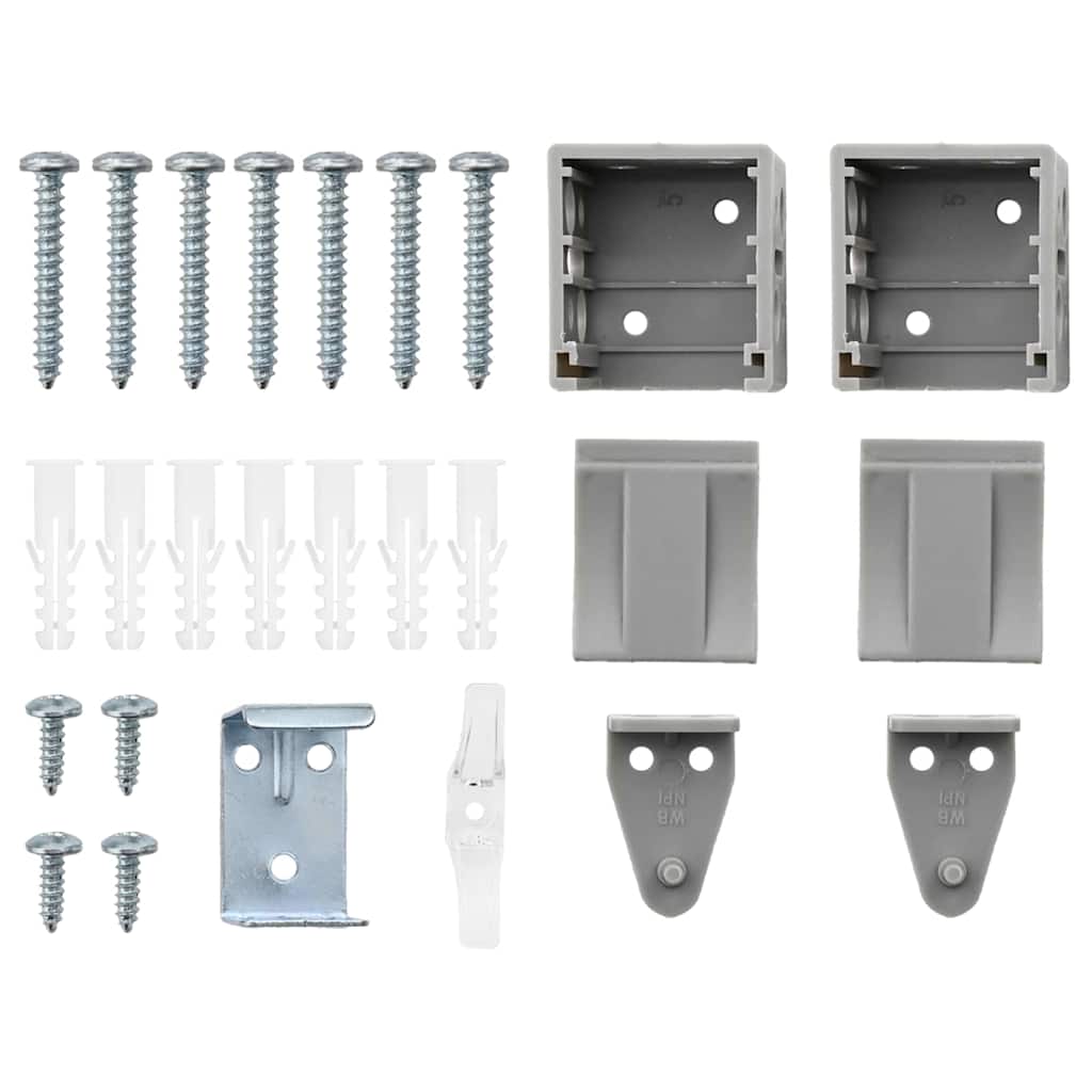 Vindu Persienne med gardiner sølv Aluminium