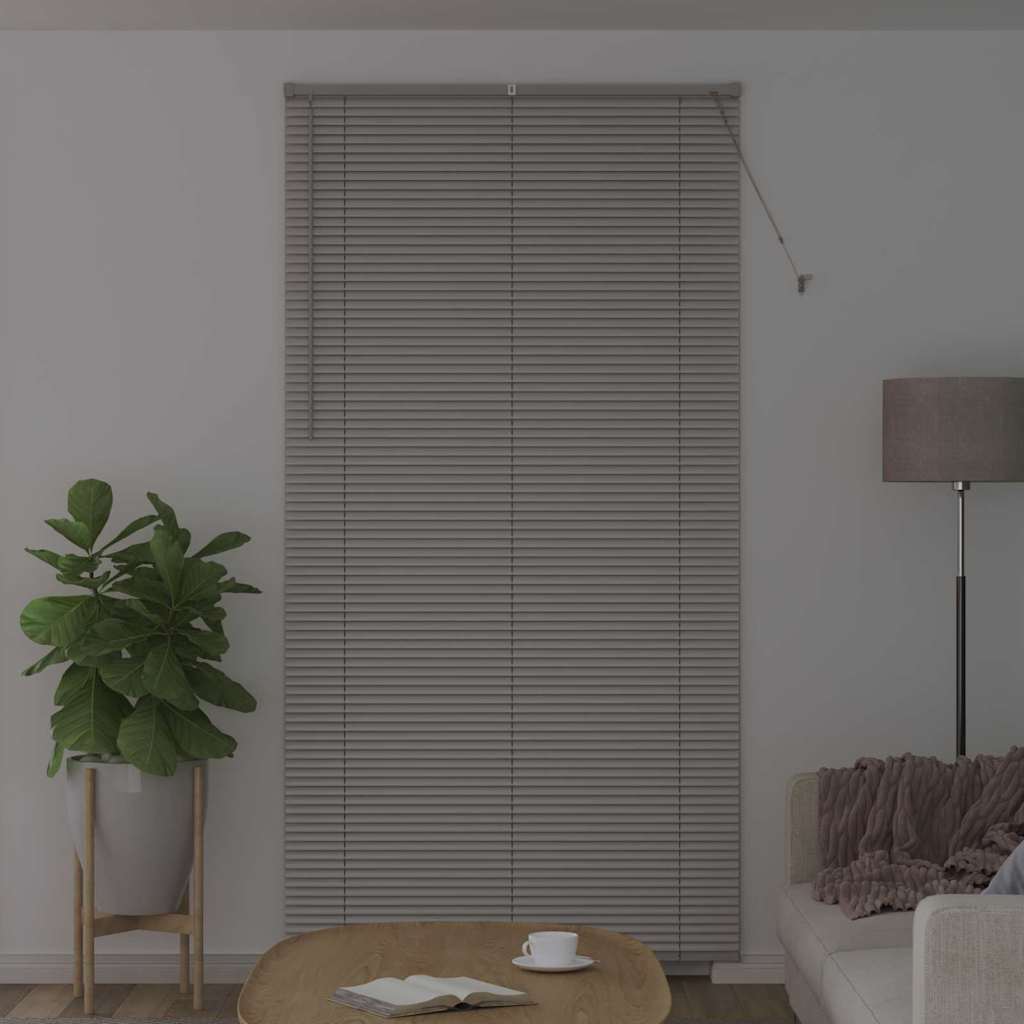Vindu Persienne med gardiner sølv Aluminium