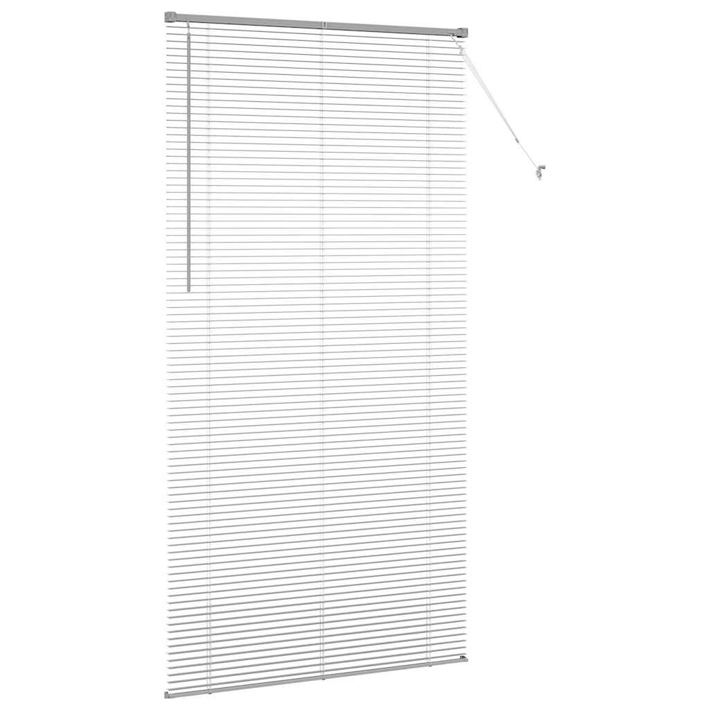 Vindu Persienne med gardiner sølv Aluminium