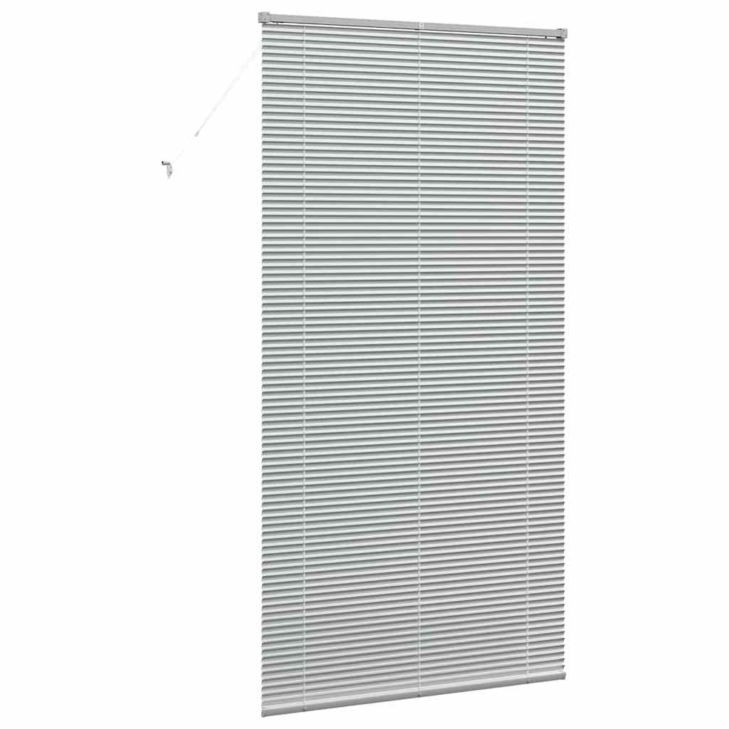 Vindu Persienne med gardiner sølv Aluminium