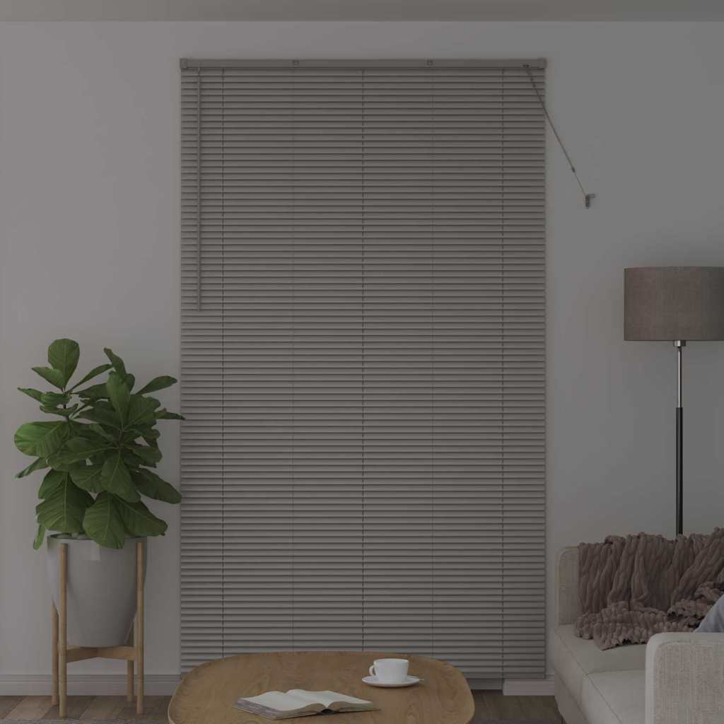 Venetianspersienner sølv 220 x 125 cm Aluminium