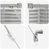 Vindu Persienne med gardiner sølv Aluminium