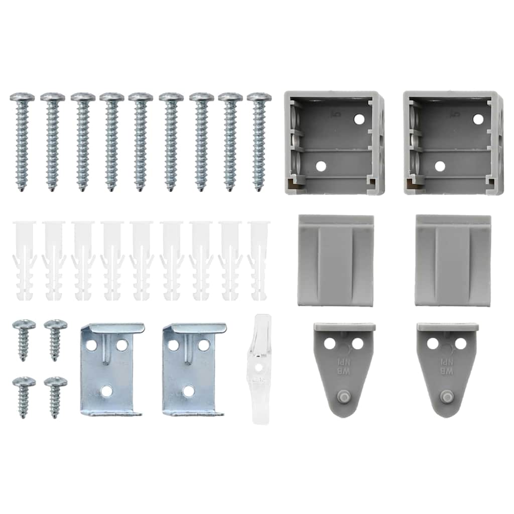 Vindu Persienne med gardiner sølv Aluminium