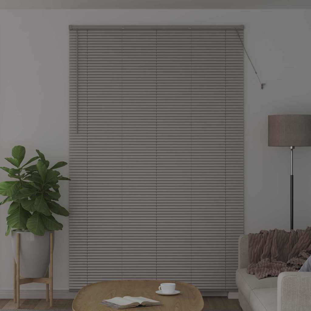 Vindu Persienne med gardiner sølv Aluminium