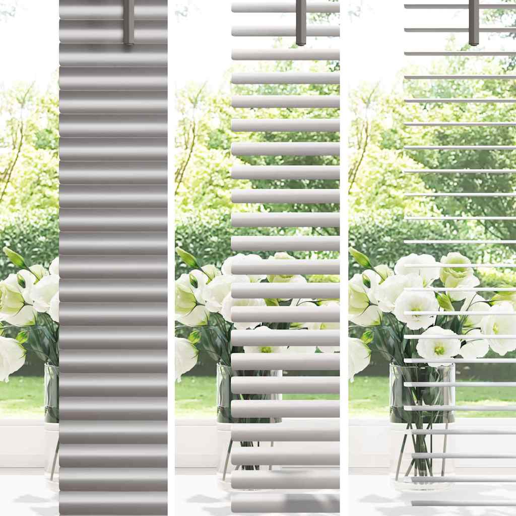 Vindu Persienne med gardiner sølv Aluminium