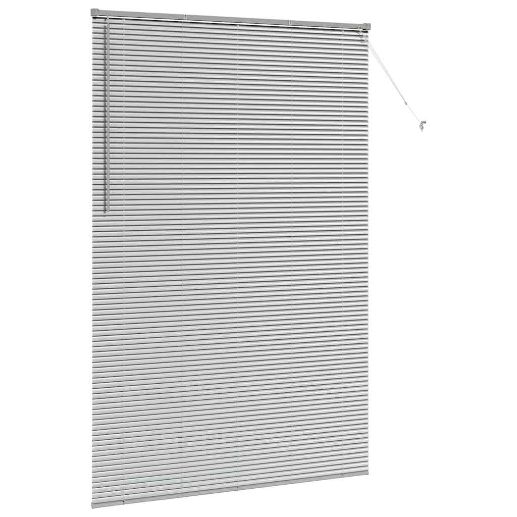 Vindu Persienne med gardiner sølv Aluminium