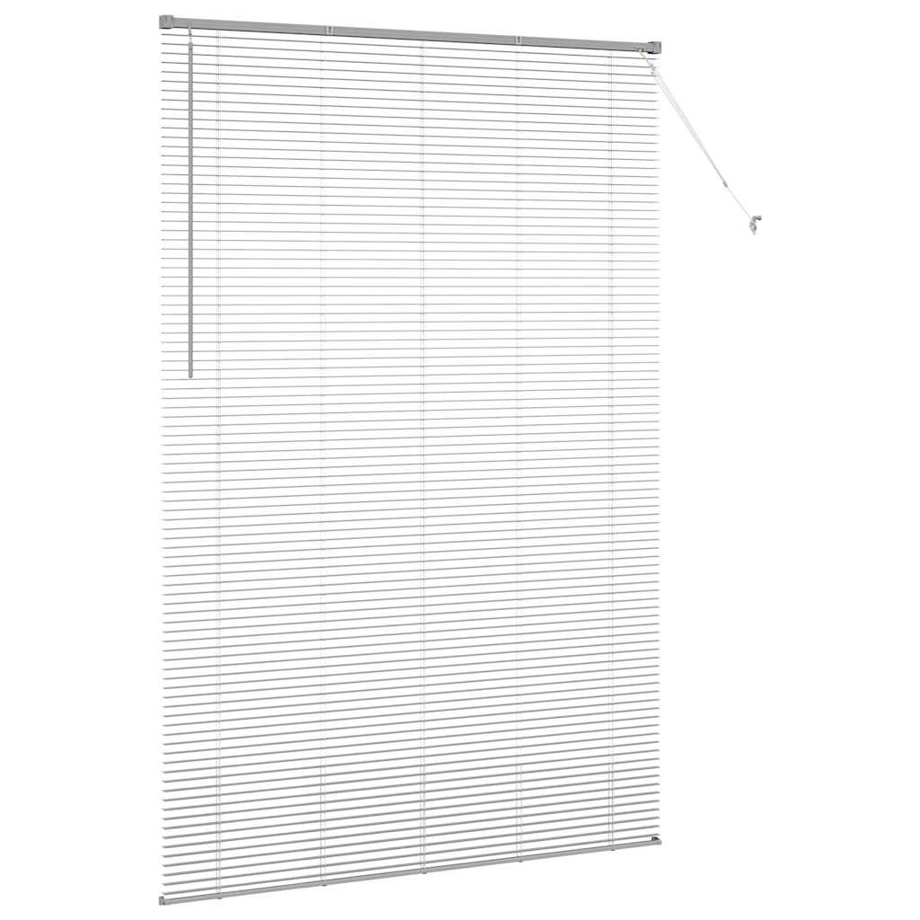 Vindu Persienne med gardiner sølv Aluminium
