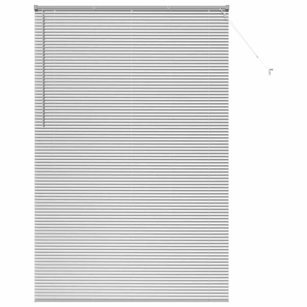 Vindu Persienne med gardiner sølv Aluminium