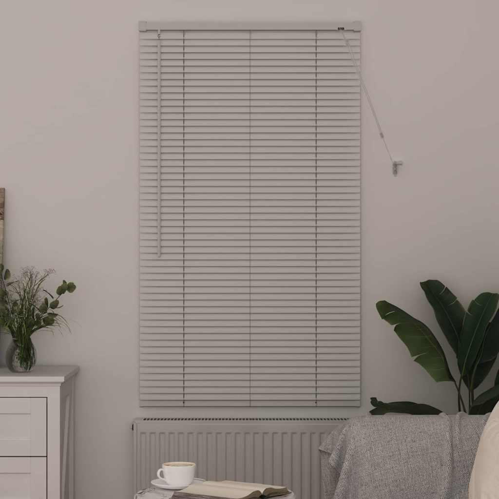 Vindu Persienne med gardiner Hvit Aluminium