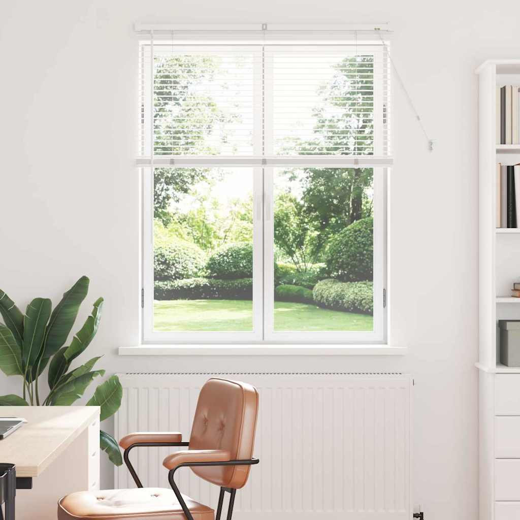 Vindu Persienne med gardiner Hvit Aluminium