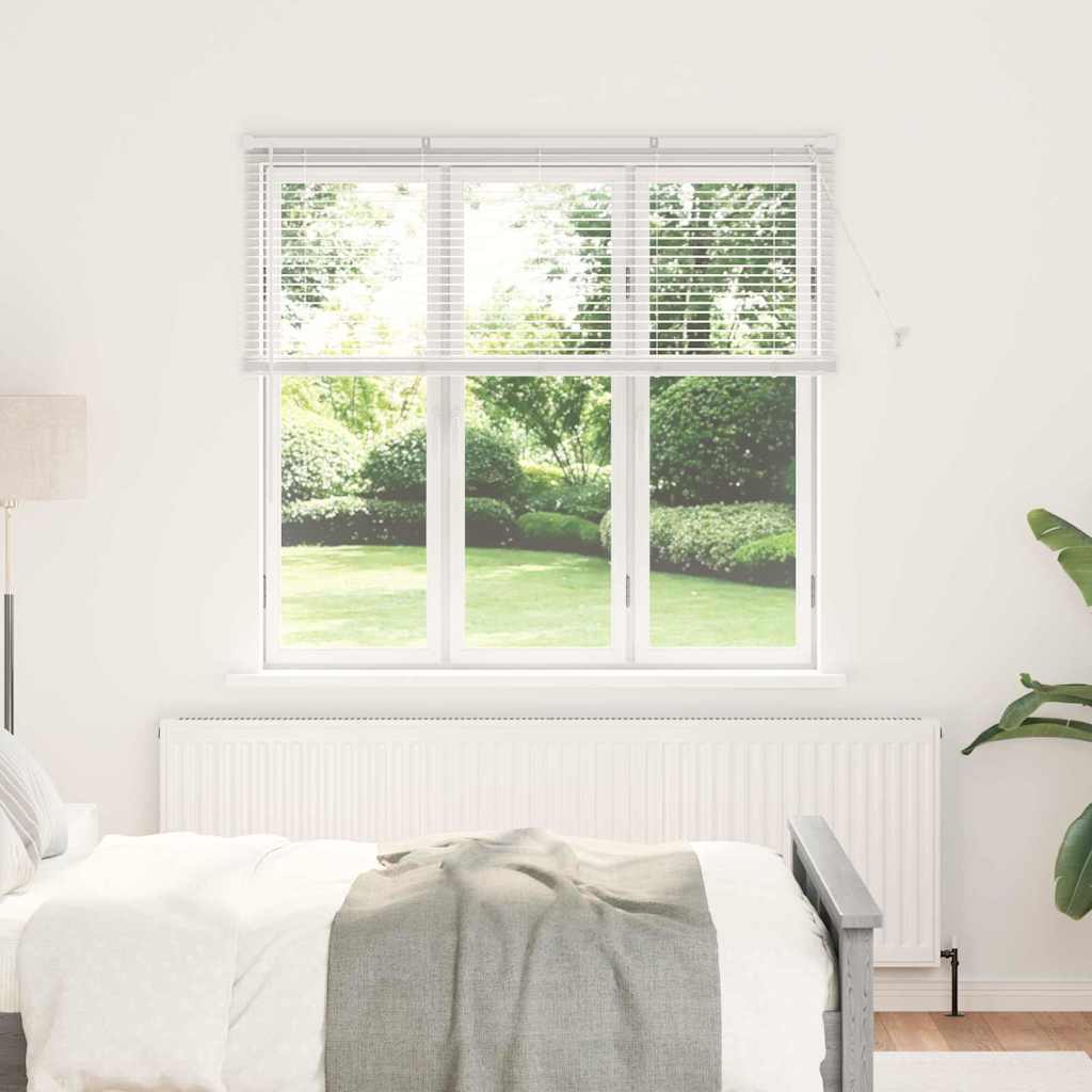 Vindu Persienne med gardiner Hvit Aluminium