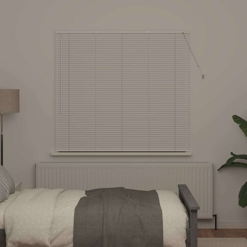 Vindu Persienne med gardiner Hvit Aluminium