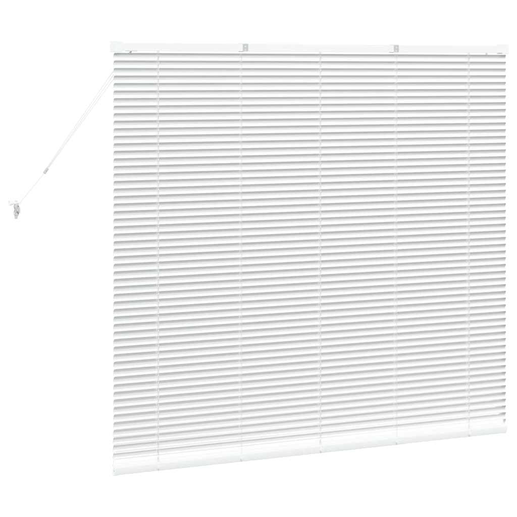 Vindu Persienne med gardiner Hvit Aluminium