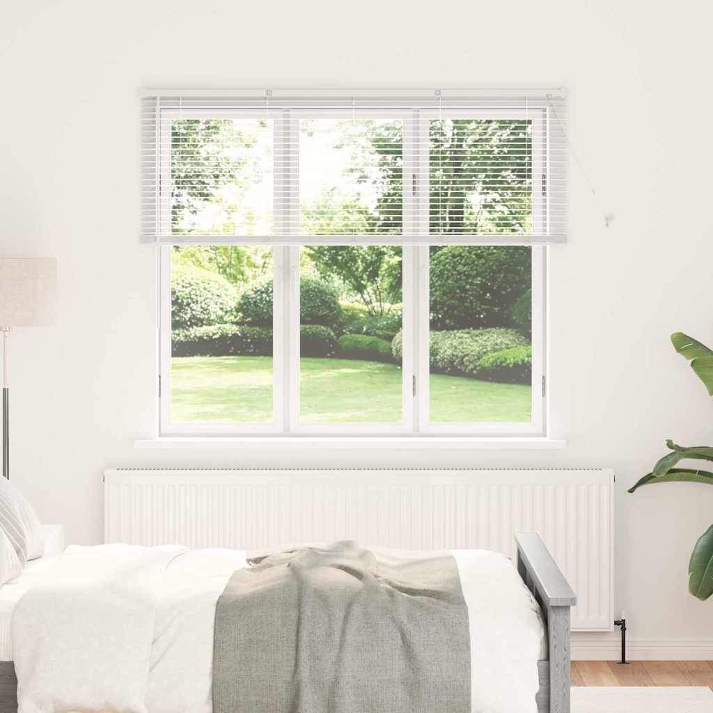 Vindu Persienne med gardiner Hvit Aluminium