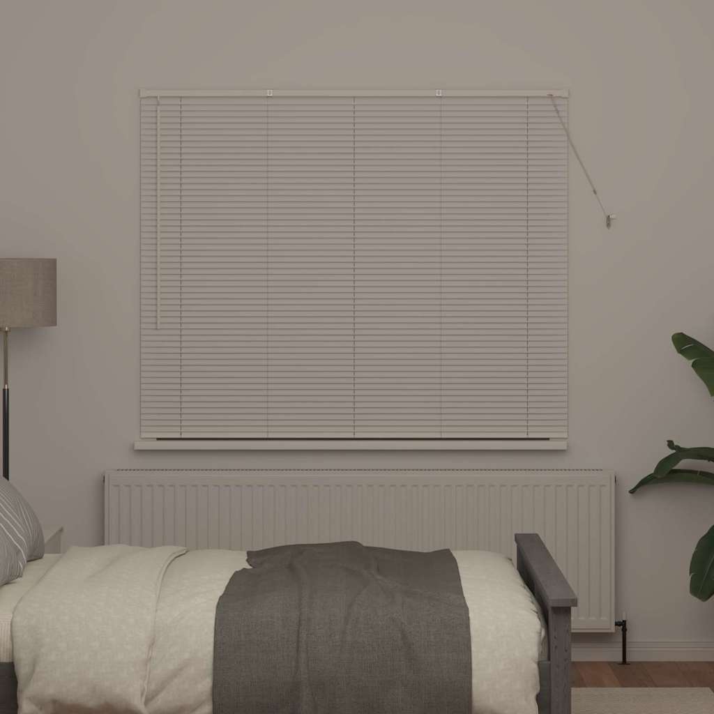 Vindu Persienne med gardiner Hvit Aluminium