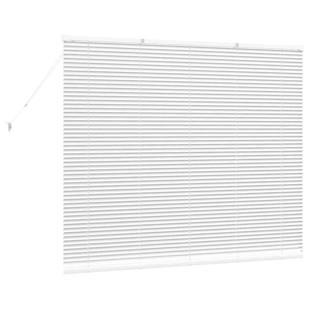 Vindu Persienne med gardiner Hvit Aluminium