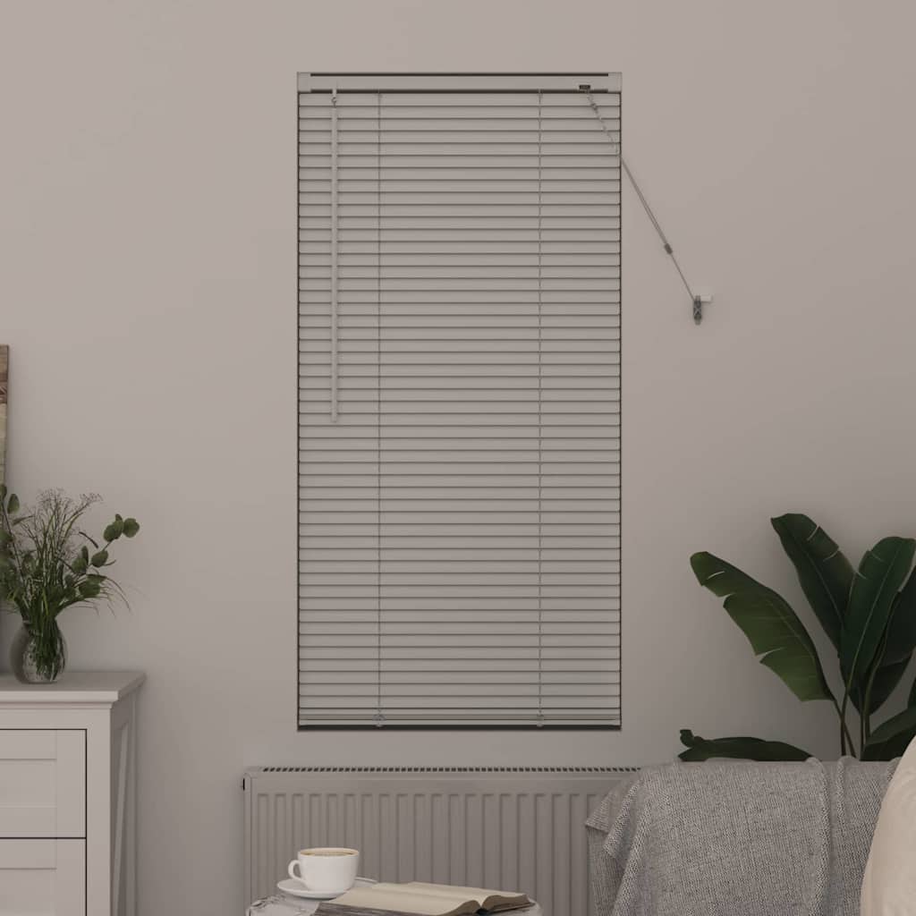 Vindu Persienne med gardiner Hvit Aluminium