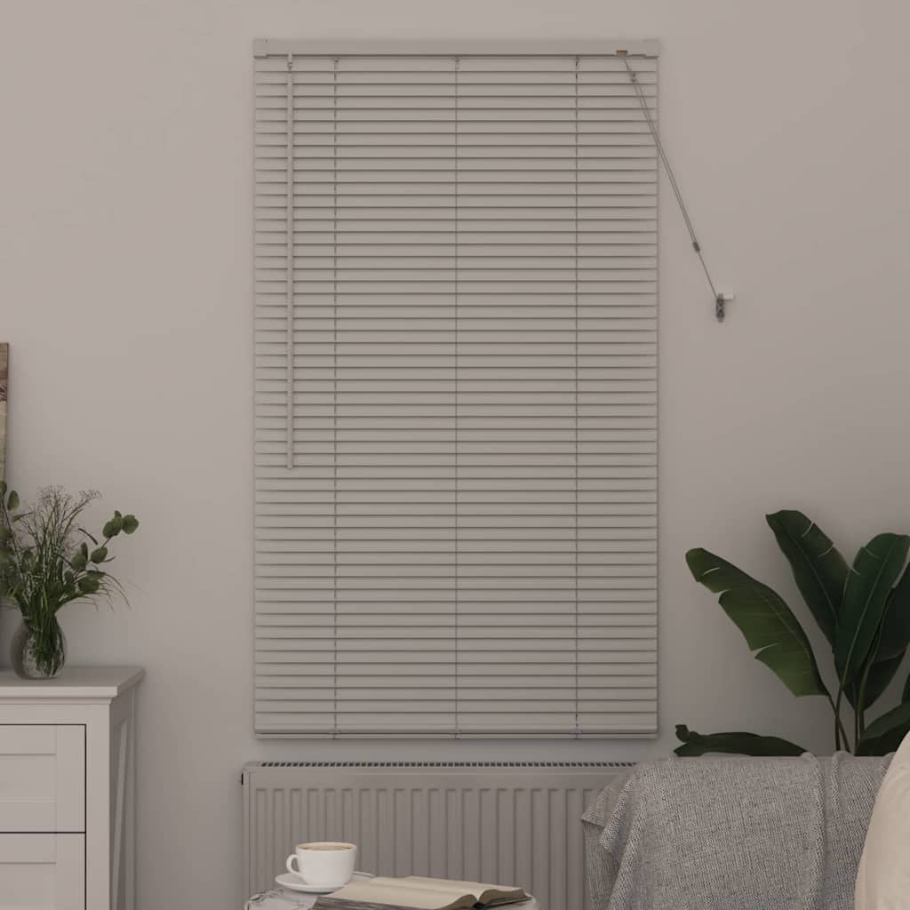 Vindu Persienne med gardiner Hvit Aluminium
