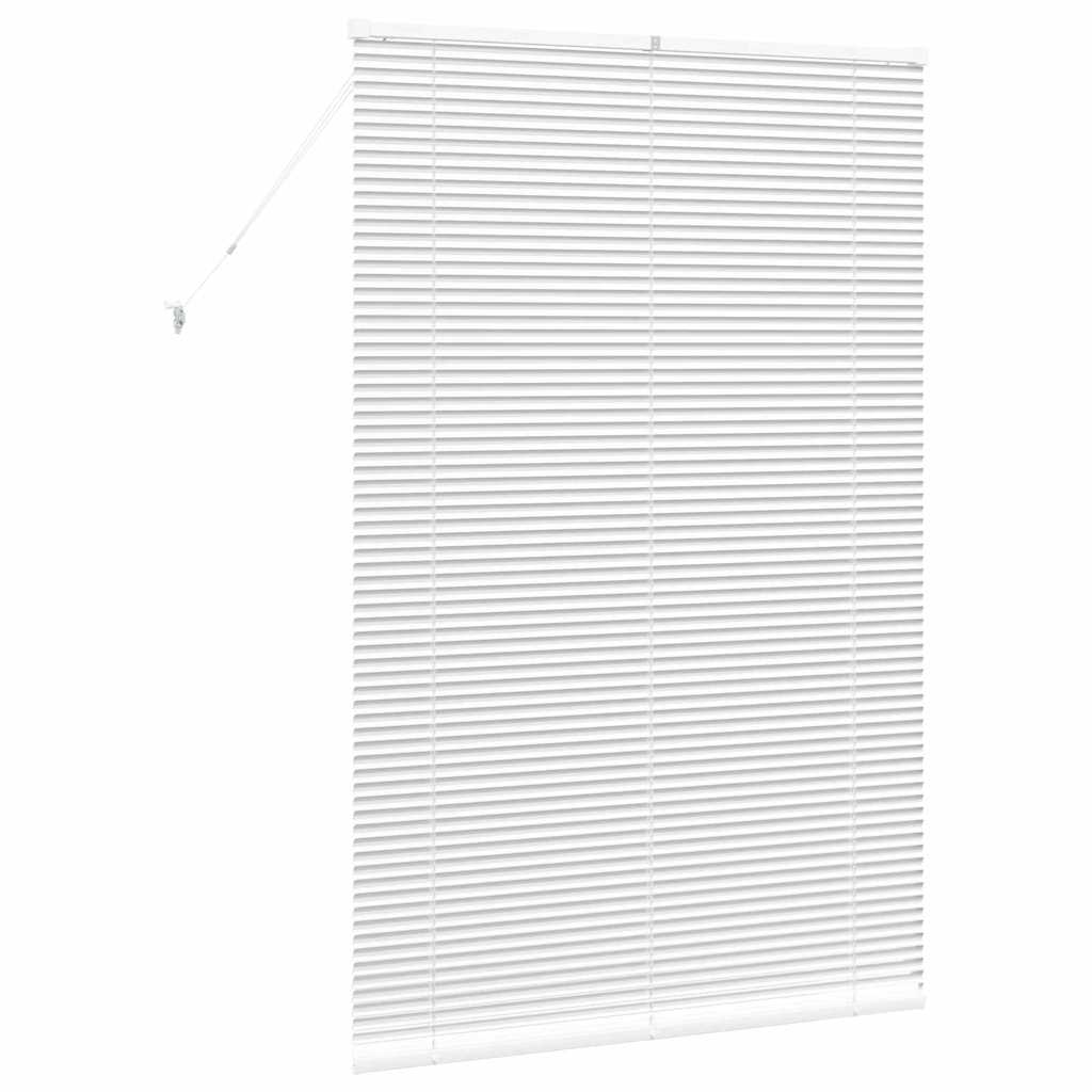Vindu Persienne med gardiner Hvit Aluminium