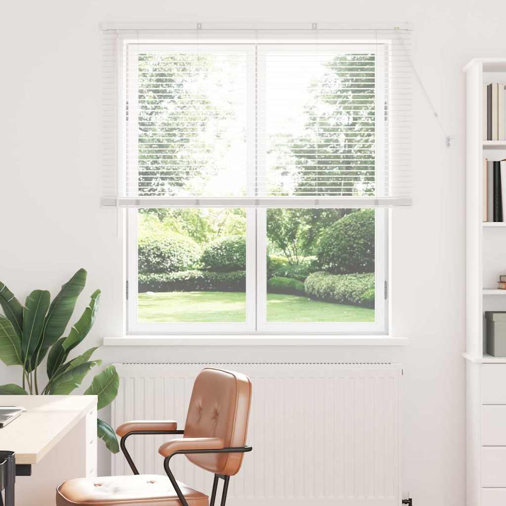 Vindu Persienne med gardiner Hvit Aluminium