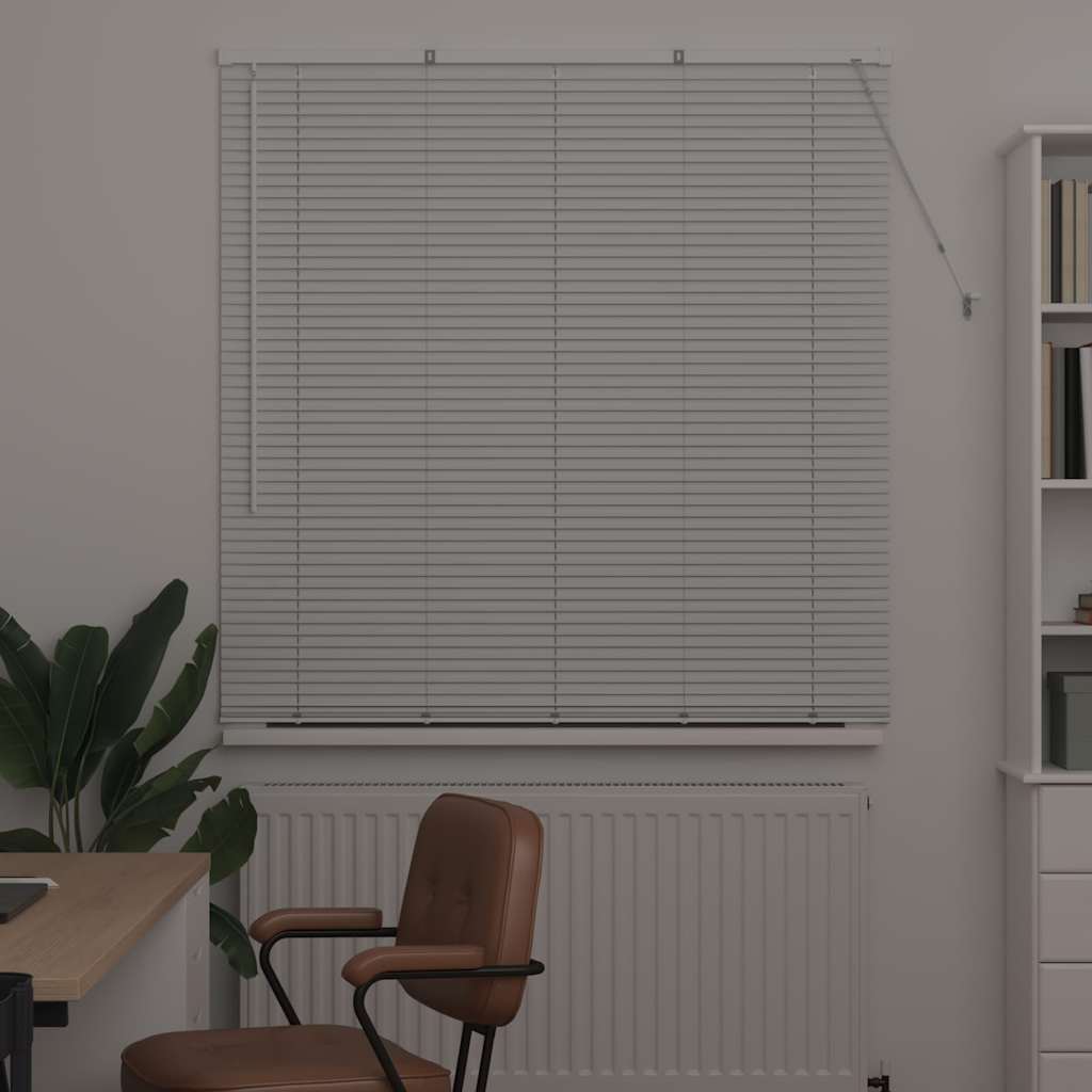 Vindu Persienne med gardiner Hvit Aluminium