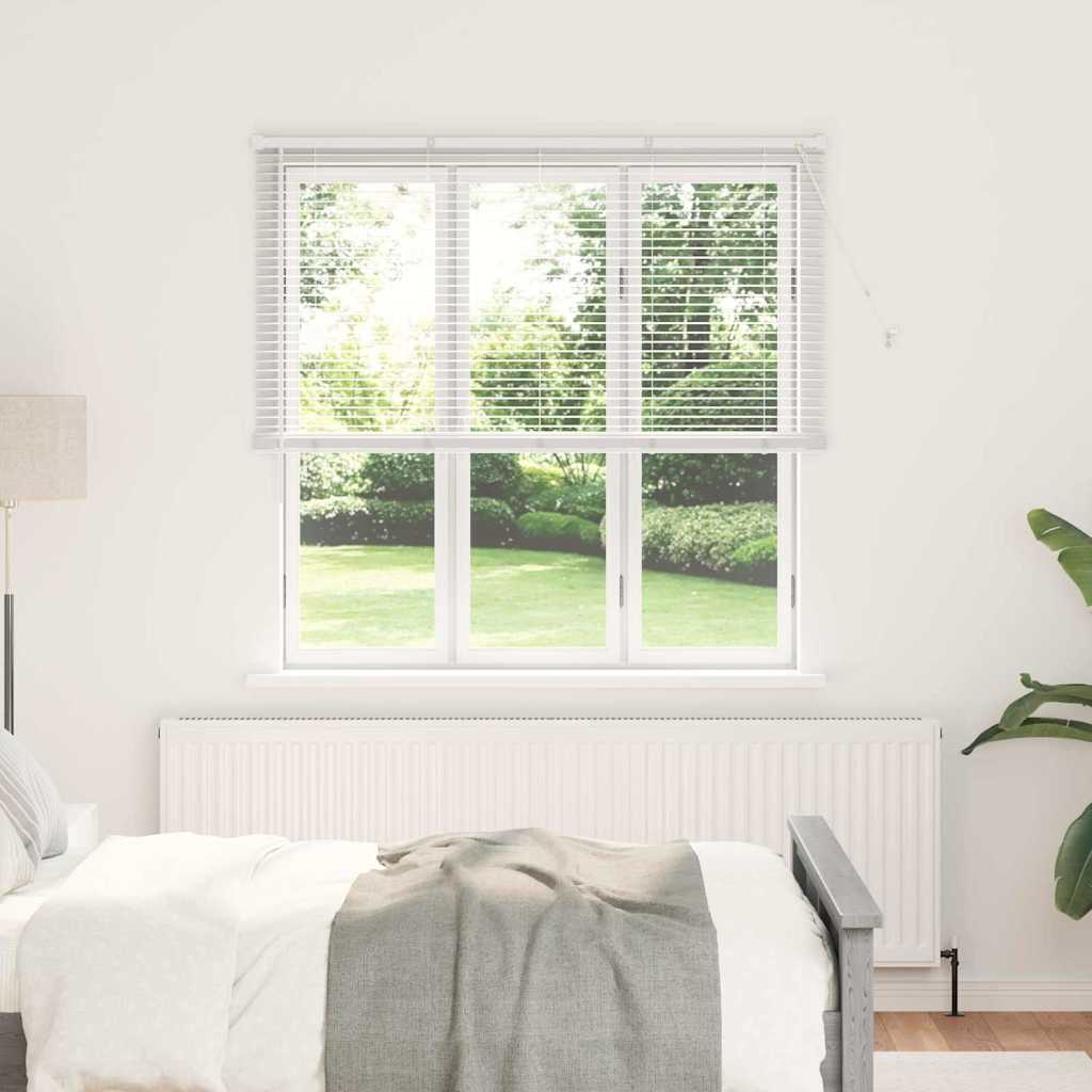 Vindu Persienne med gardiner Hvit Aluminium