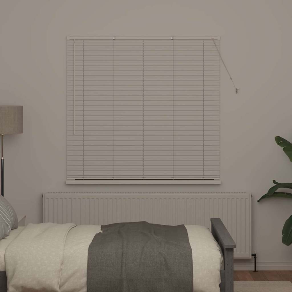 Vindu Persienne med gardiner Hvit Aluminium