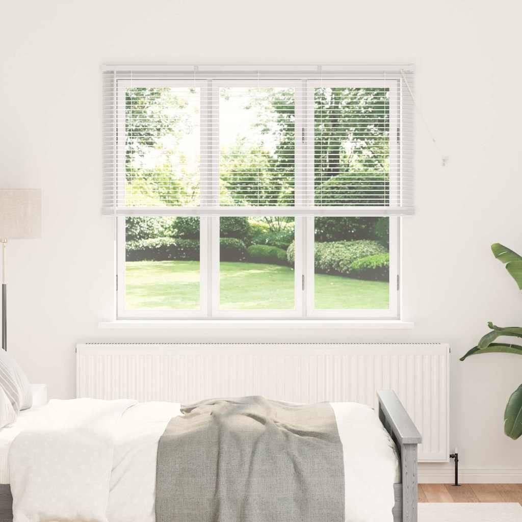 Vindu Persienne med gardiner Hvit Aluminium