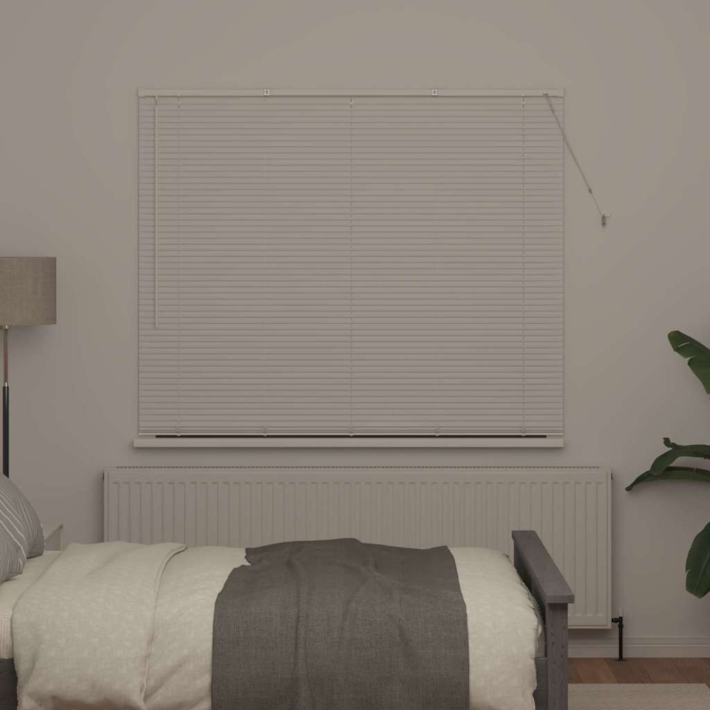 Vindu Persienne med gardiner Hvit Aluminium
