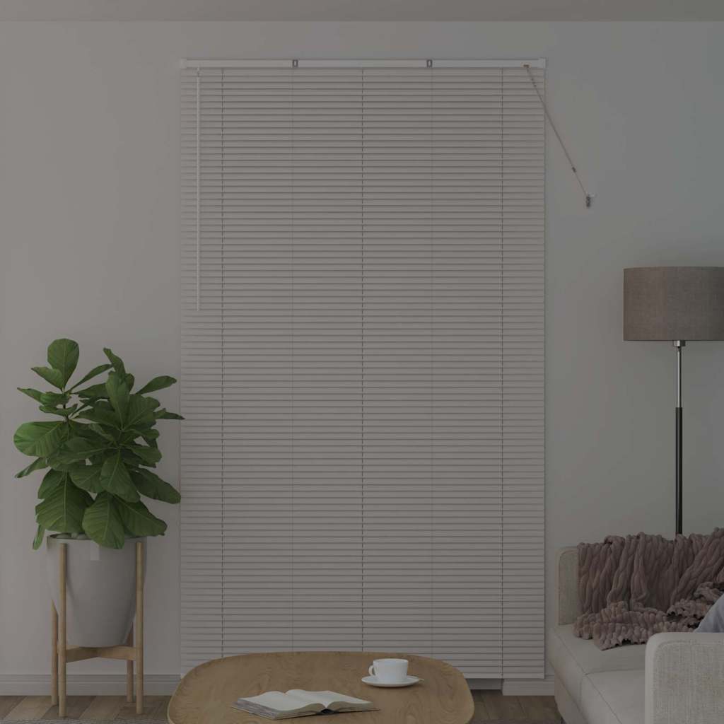 Vindu Persienne med gardiner Hvit Aluminium